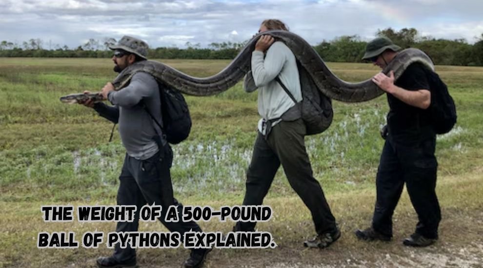 500 pound ball of pythons